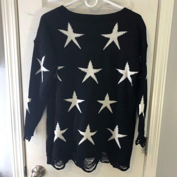 Sweaters - MOVING SALE! Distressed Star Sweater